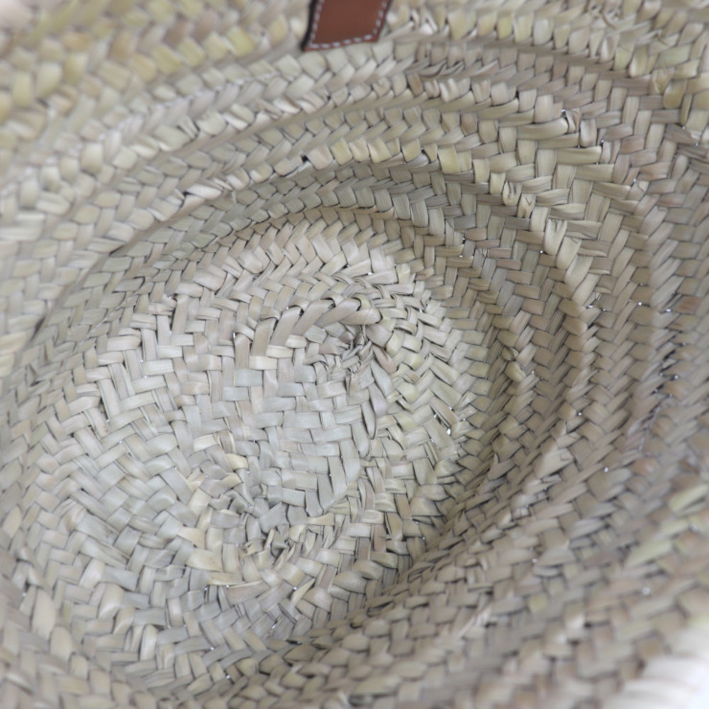 Loewe Leaf Natural Basket Palm Brown Bag - Picture 8 of 9